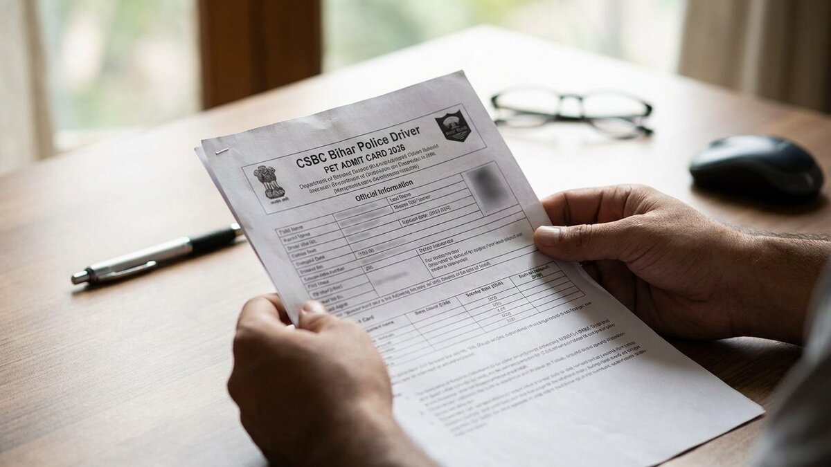 CSBC Bihar Police Driver PET Admit Card 2026